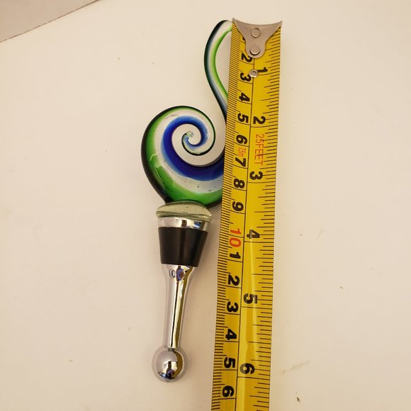 Art Glass Wine Bottle Stopper - Picture 4 of 5